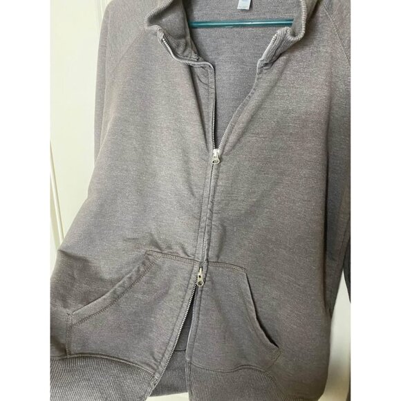 Enza Gray Full-Zip Sweatshirt Large Comfortable Fit & Front Pockets Casual Wear - Picture 4 of 5